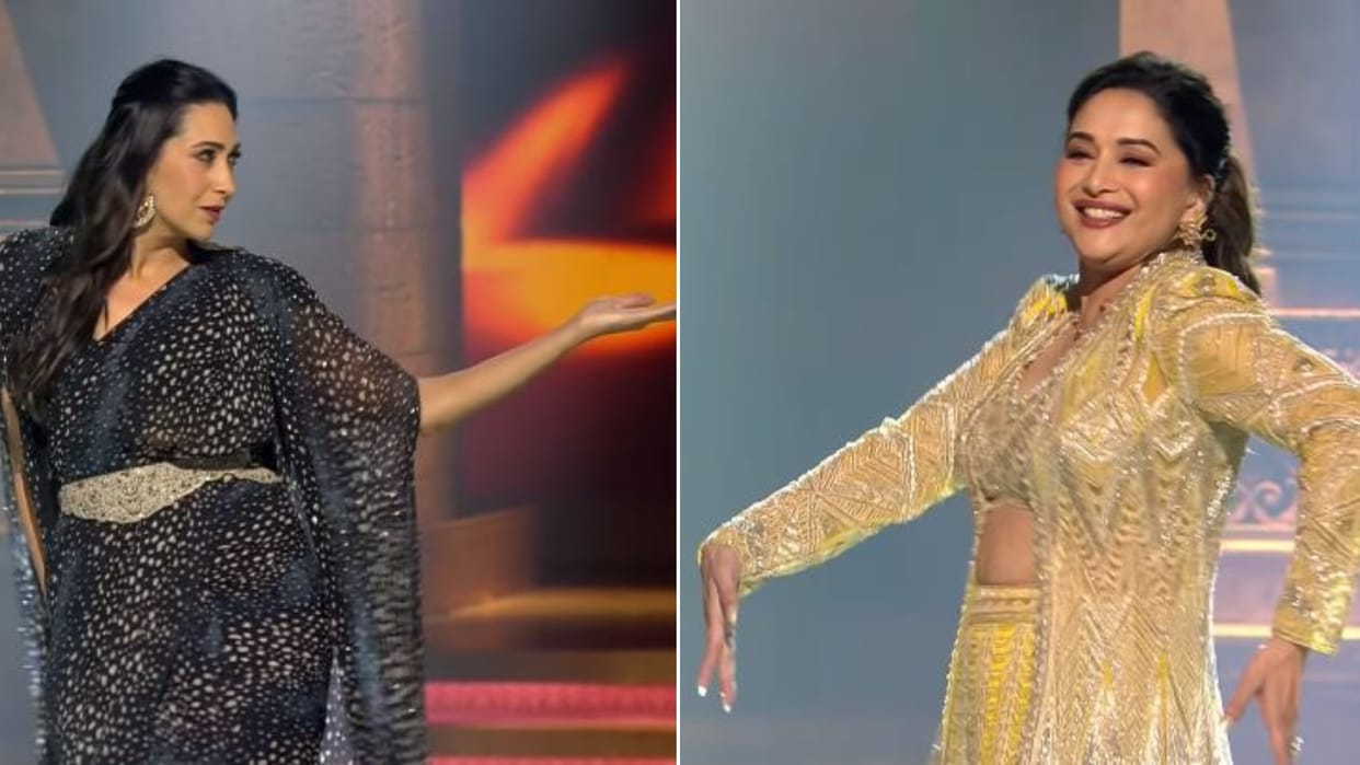 Madhuri Dixit Karisma Kapoor Dance of Envy from Dil To Pagal Hai Suniel Shetty gives standing ovation