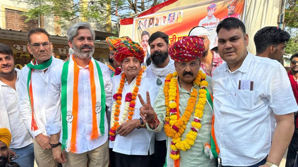 RJ LS Polls Sachin Pilot did road show in support of Congress candidate Prahlad Gunjal from Kota-Bundi LS
