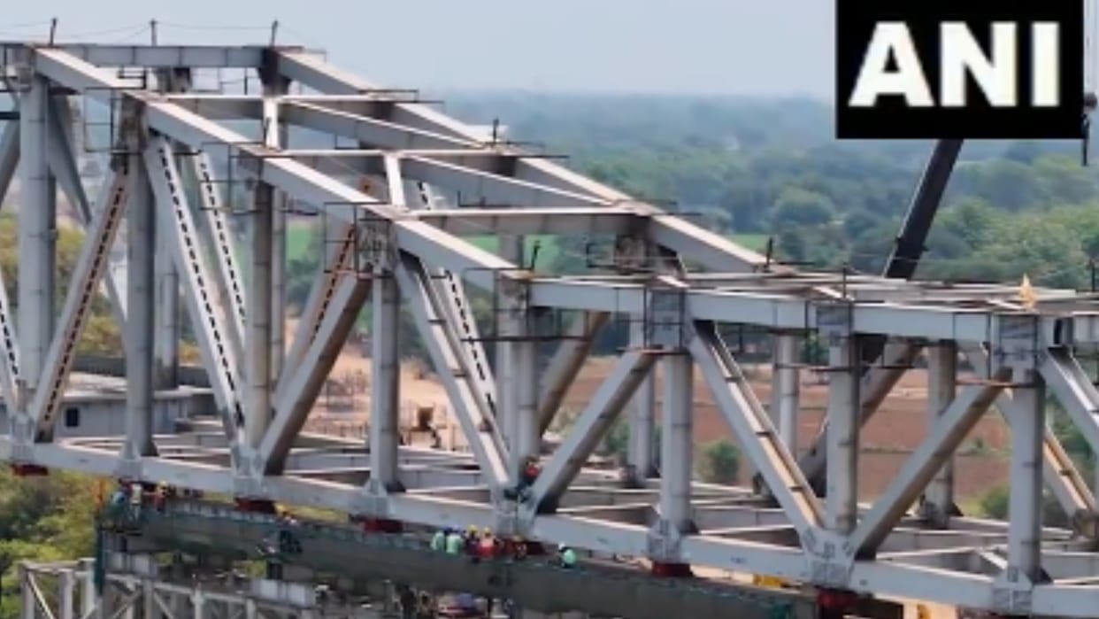 second steel bridge was launched near Nadiad in Gujarat for the Ahmedabad-Mumbai Bullet Train Project