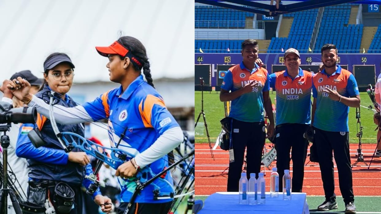Indian Men and women compound archer teams in the World cup final Bommadevara improves national record