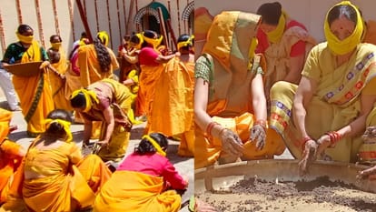 Chardham Yatra 2024 Badrinath Dham Gadu Ghada Yatra Sesame oil threaded in Narendra Nagar Rajdarba tehri