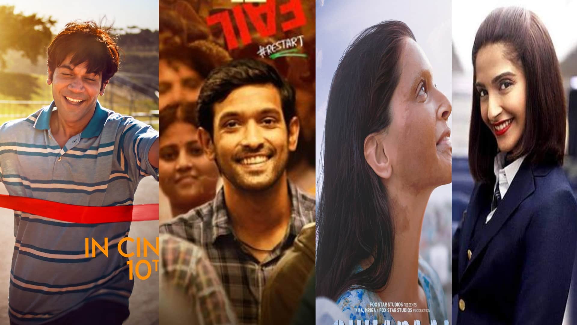 Top Five Biopic Movies in Bollywood Srikanth Neerja 12th Fail Saand Ki Aankh Chhapaak