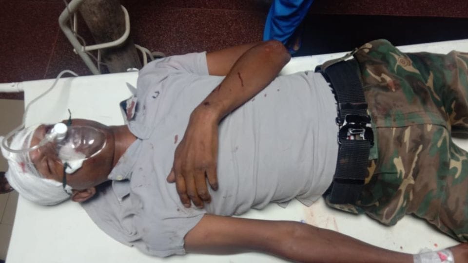 Constable seriously injured in road accident in Jagdalpur