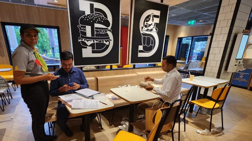 Food department team reached McDonald's restaurant and Theobroma Bakery and Cake Shop for investigation