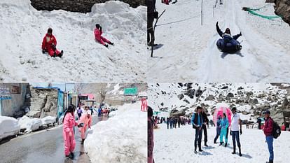 Tourists flocked to see the snow laden valleys in Kullu-Lahaul, also enjoying adventure activities.