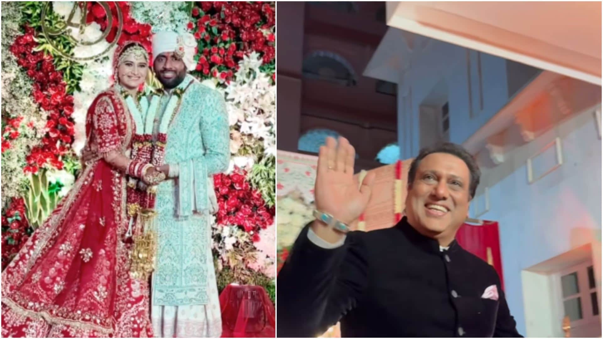 Govinda surprised fans as he attended Krushna sister Arti Singh wedding actor showered blessings upon couple