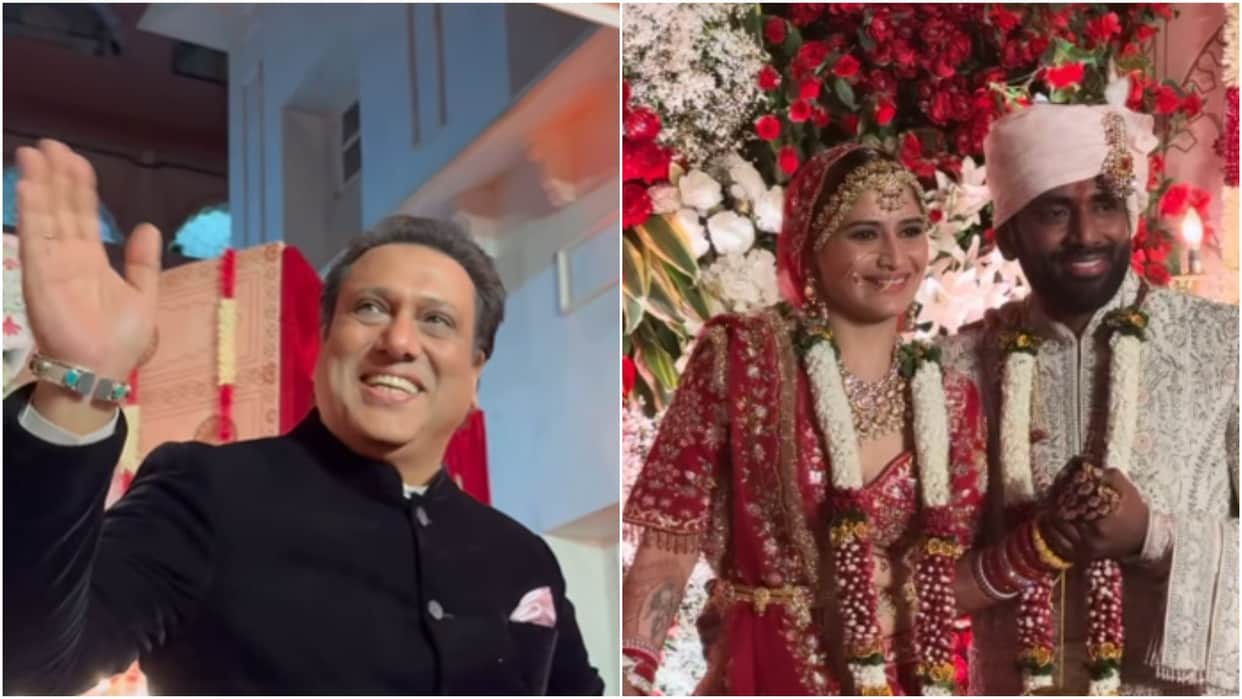 Govinda surprised fans as he attended Krushna sister Arti Singh wedding actor showered blessings upon couple