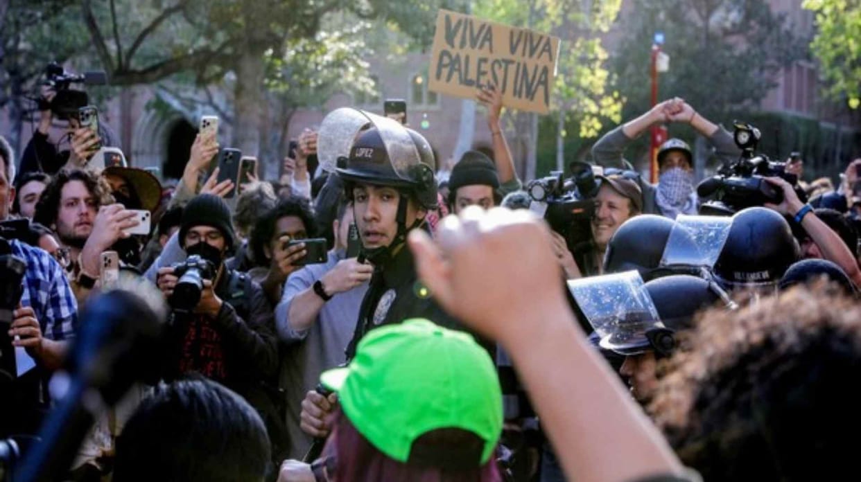 Israel Hamas war: US Professor Knocked Down Handcuffed Amid Pro-Palestine Protest