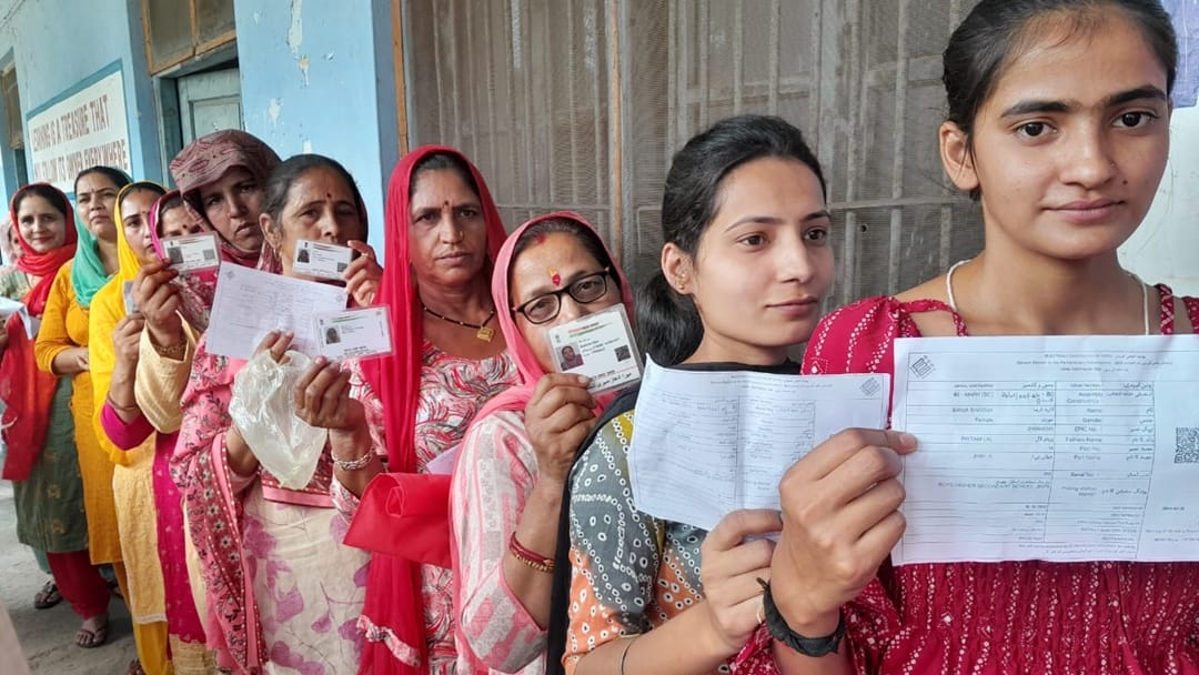 jammu lok sabha election 2024 phase 2 photos of voting in jammu reasi samba rajouri chunav