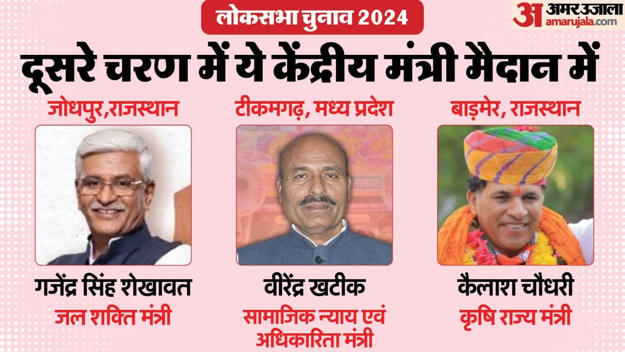 Lok Sabha Election 2024 Phase 2 Voting Six Union Ministers Contesting in Second Phase News in Hindi