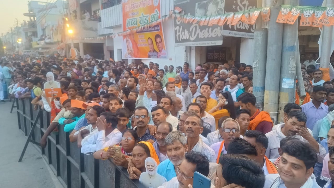 PM Narendra Modi roadshow in Bareilly