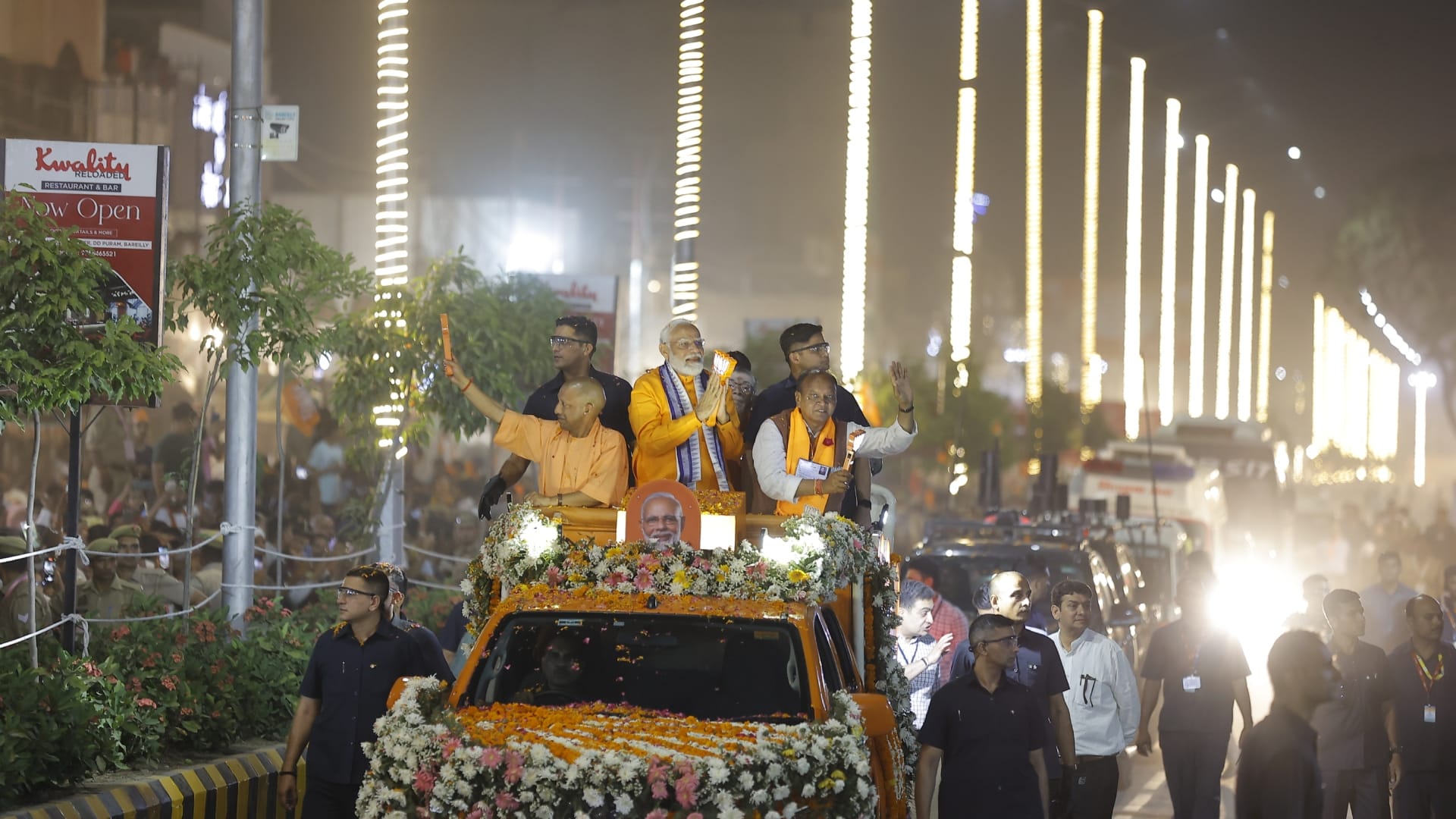 PM Narendra Modi roadshow in Bareilly