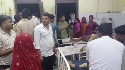 Rajasthan Road accident in Dausa car crushed people sleeping in slum three people died eight injured