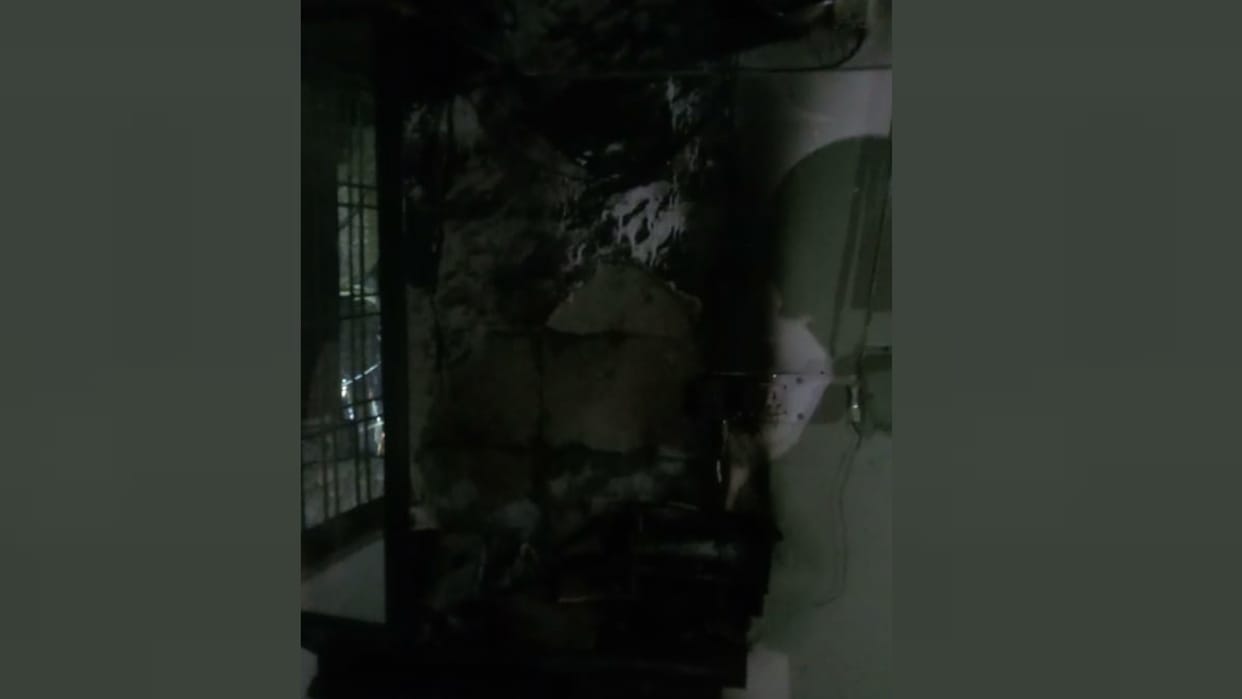 Fire broke out in chicken businessmen home in Lucknow.