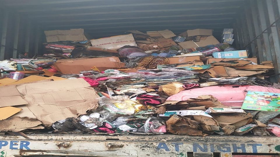 massive fire broke out in a container parked in Takharau extinguished by firefighters after a lot of effort