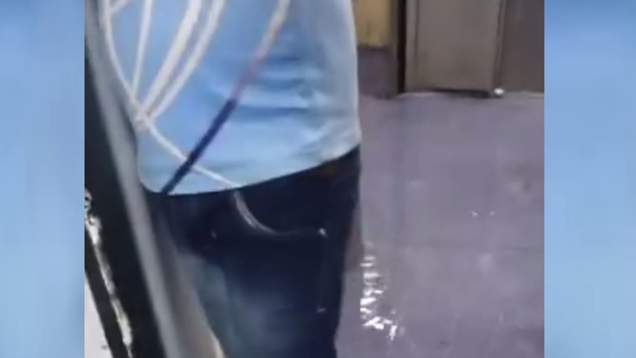 AC coach of Sikandarabad Gorakhpur Express train becomes the swiming pool.