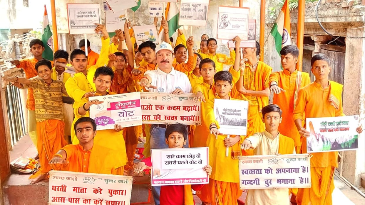 Batuks appeal for voting awareness in Varanasi