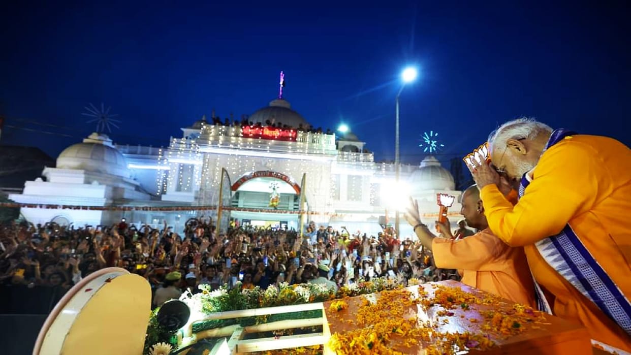 Confluence of devotion and power in PM Modi roadshow in Bareilly