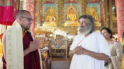 Dharamshala: Art of Living founder Sri Sri Ravi Shankar visits Dorjong Monastery