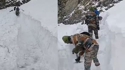 Army soldiers reached Hemkund Sahib snow removal work on the road Uttarakhand Chardham Yatra 2024 Watch Photos