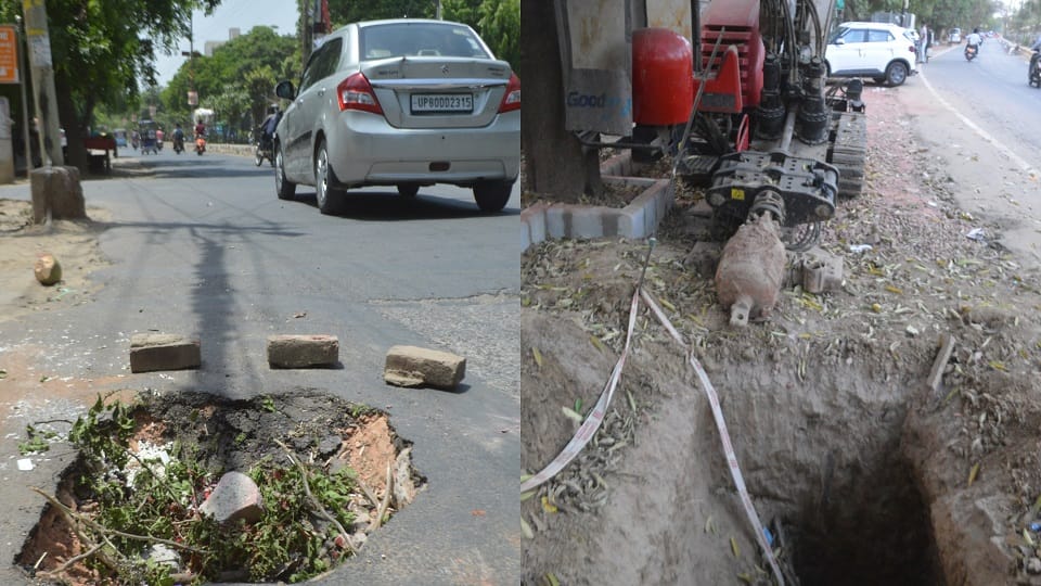 Hollow roads of Awas Vikas Colony become dangerous