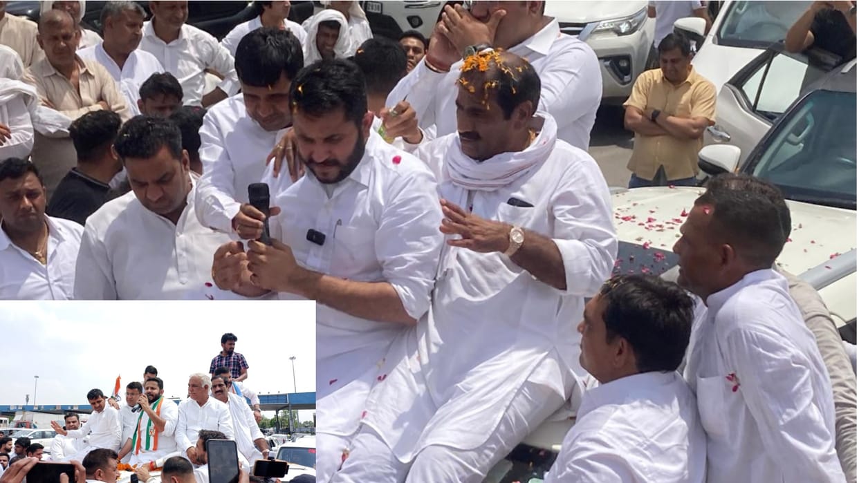 Haryana: Congress candidate from Karnal Divyanshu Budhiraja meets with accident, glass of car broken