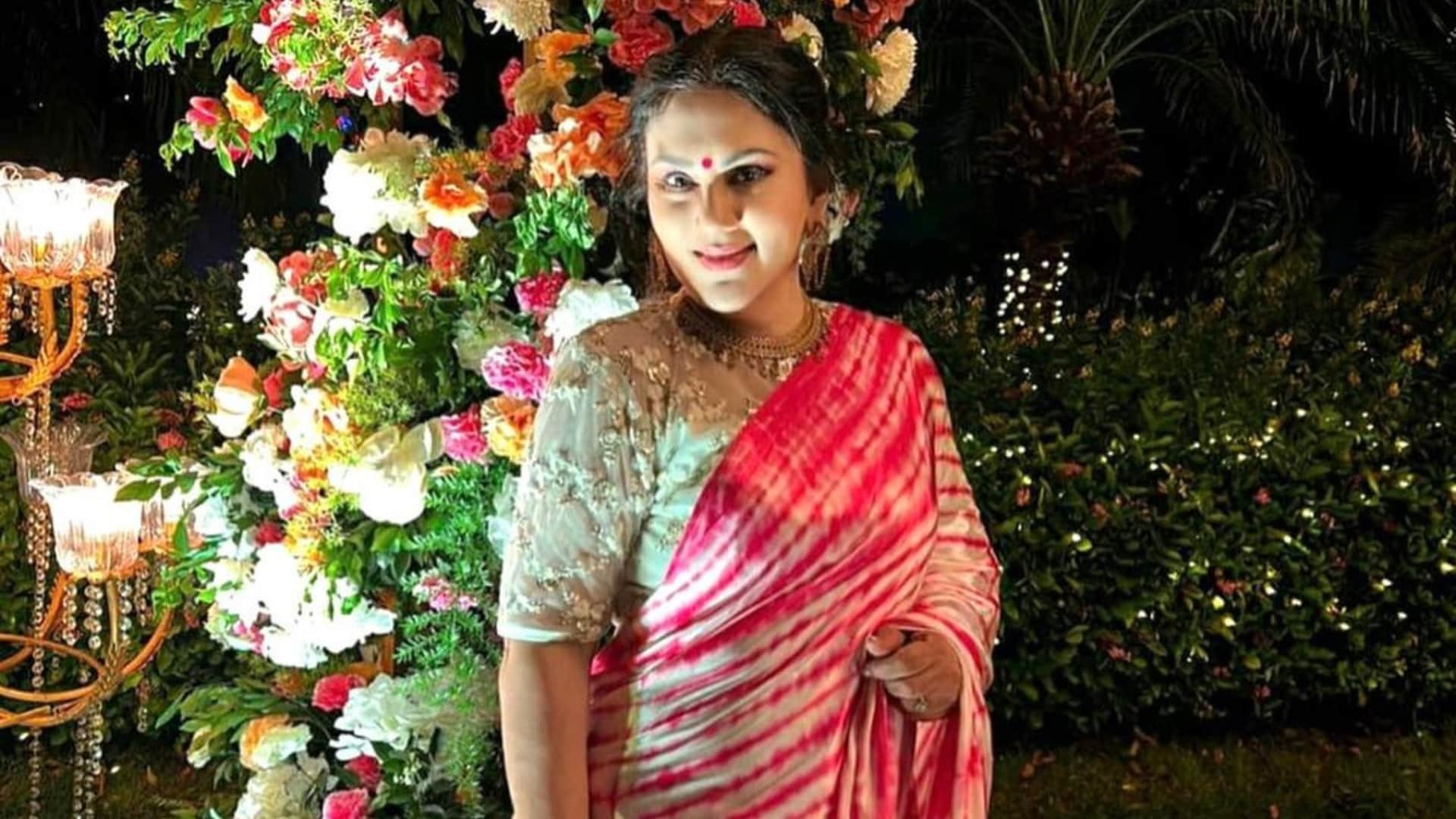 Ramayan serial actress Dipika Chikhlia got so many bouquets on birthday could not open the door of the house