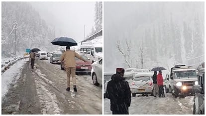 अटल टनल में बर्फबारी के बीच फंसे एक हजार से अधिक पर्यटक वाहन