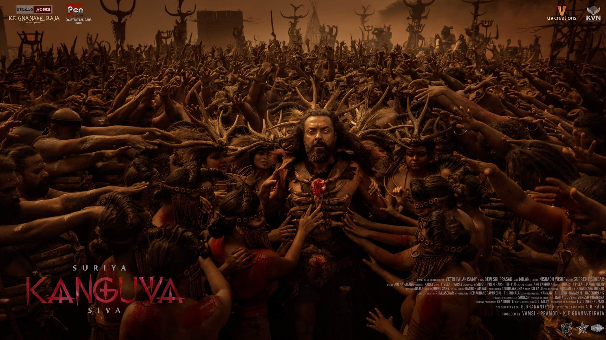 Kanguva makers released film first theme track fire song on suriya 48th birthday bobby deol disha patani siva