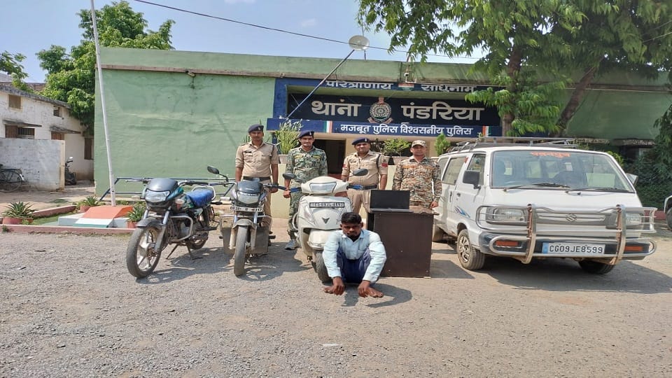 पुलिस की गिरफ्त में आरोपी