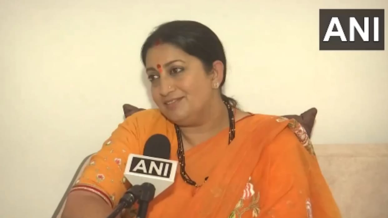 BJP candidate Smriti Irani speaks about Rahul Gandhi candidature from Amethi.