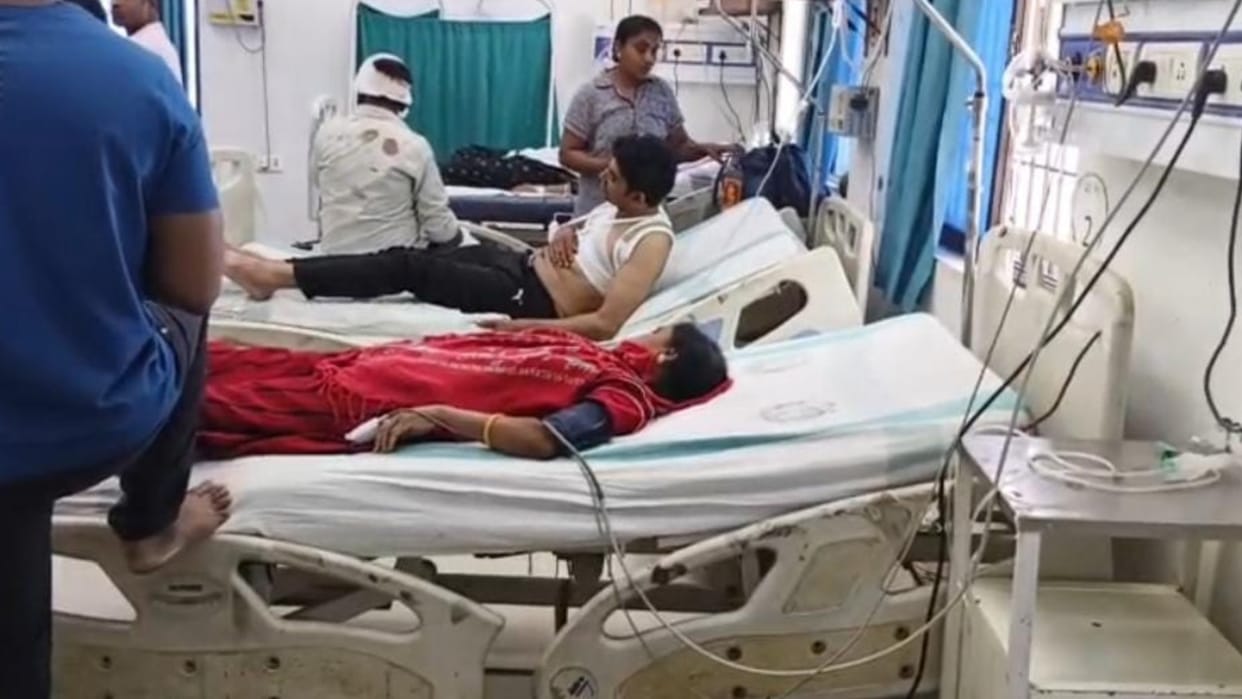 A tourist bus going from Gujarat to Nepal collided with a truck