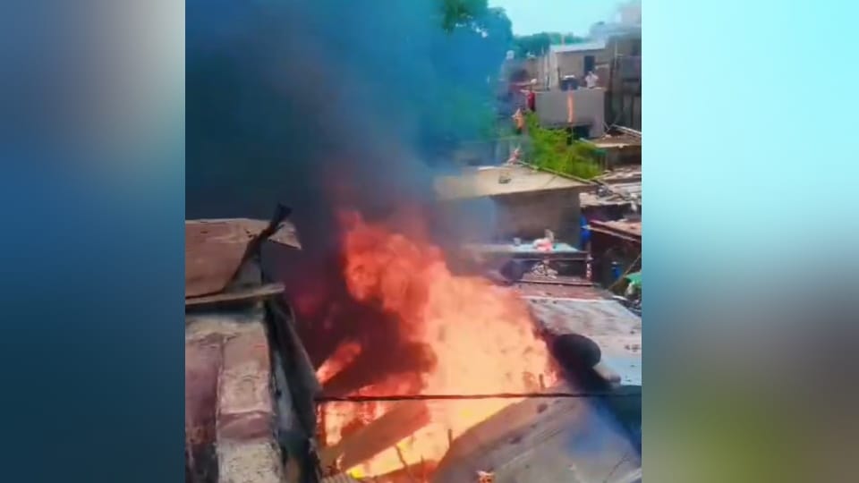 Uttarakhand Massive Fire Incident in Dehradun Basti after eight Cylinder Blast Photos