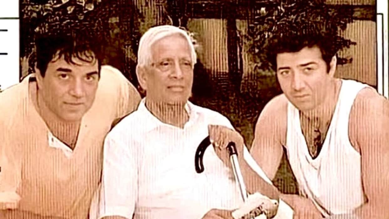 Dharmendra regrets not spending enough time with parents shares a picture with father and Sunny deol