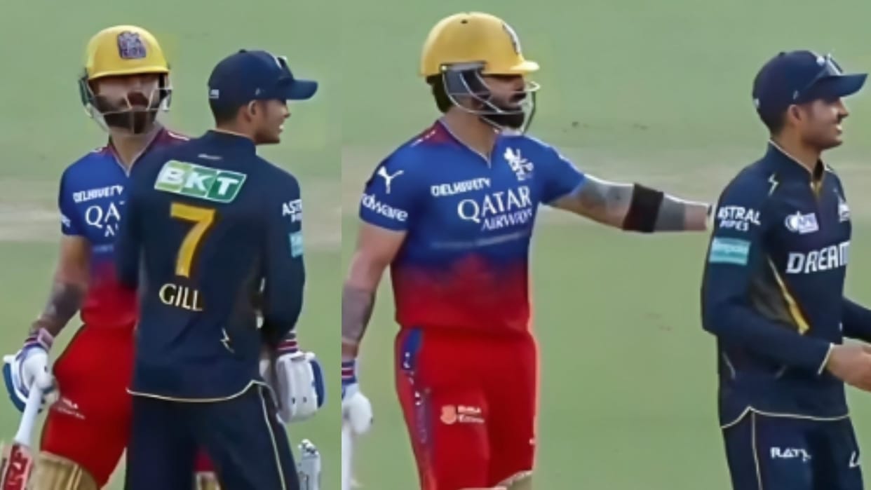ipl 2024: virat kohli hit shubman gill during gt vs rcb match video goes viral know the reason