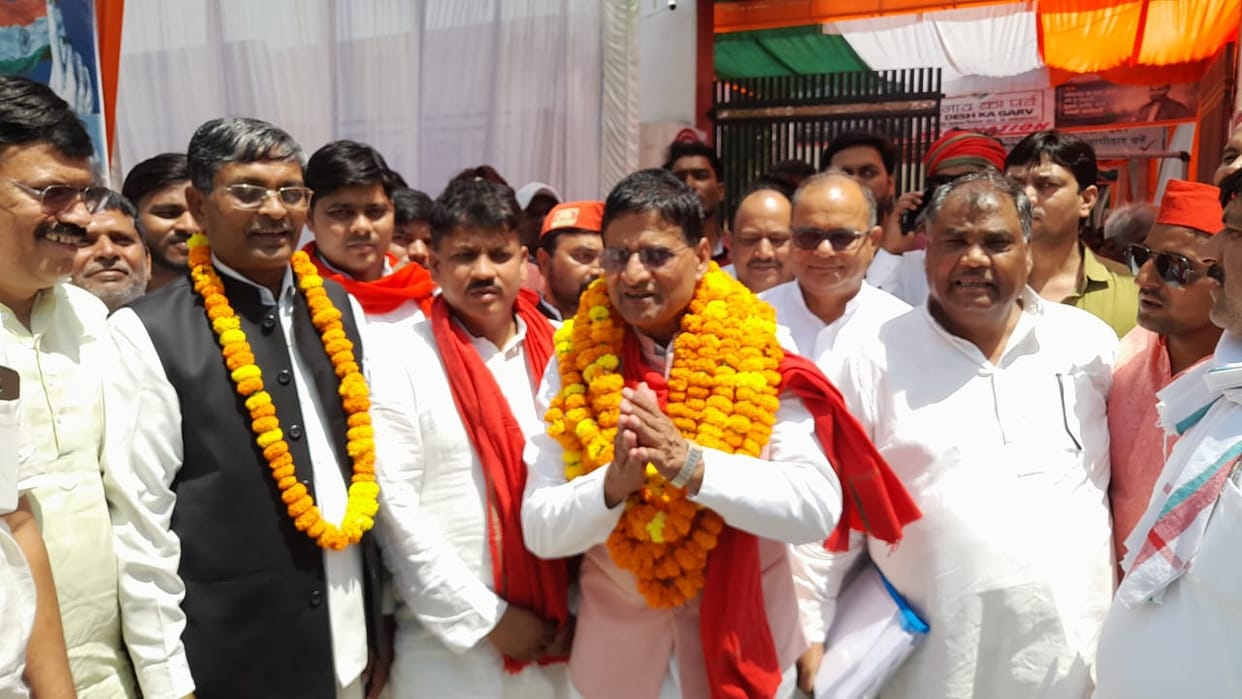 Ambedkarnagar: India alliance candidate Lalji Verma files nomination.