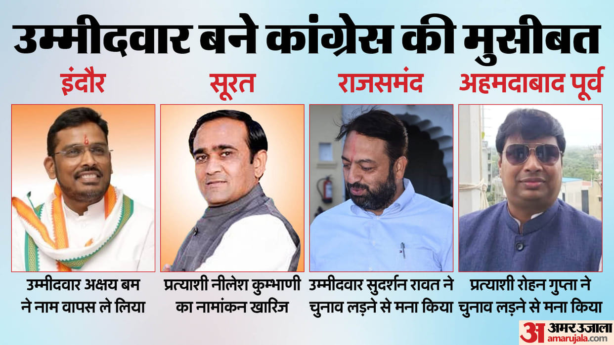 lok sabha polls: Congress candidates returned the ticket and whose nomination taken back