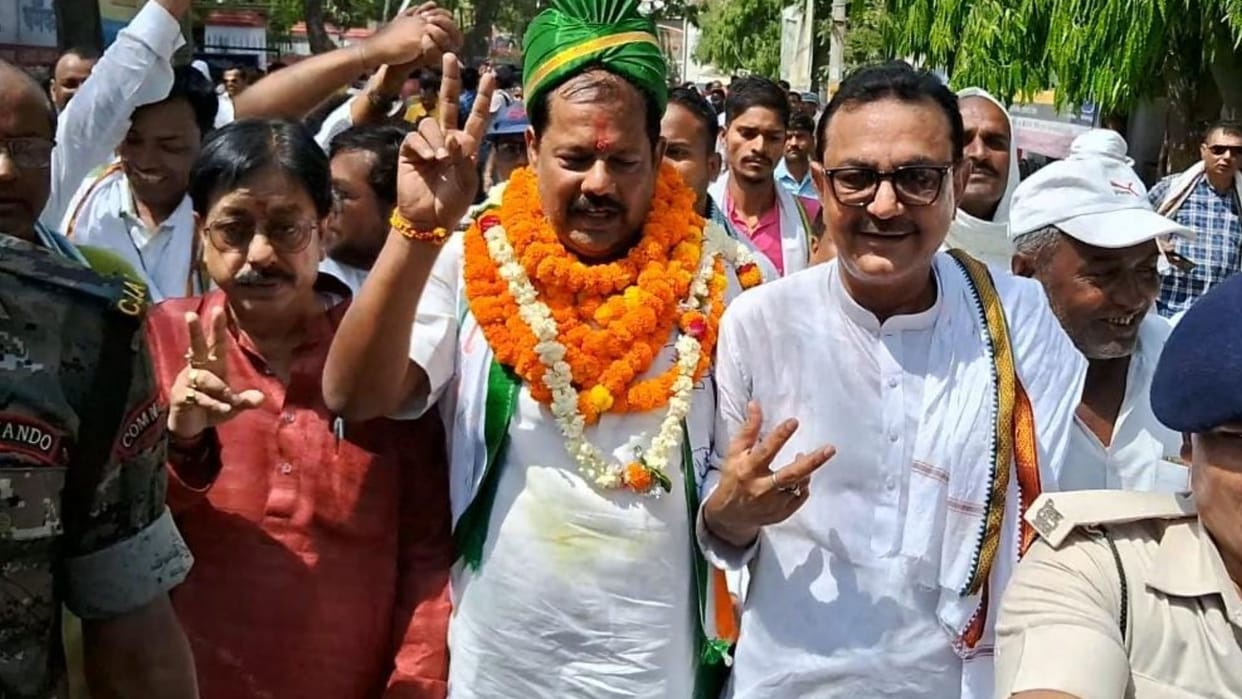 Congress candidate Ajay Nishad fiercely attacked BJP After nomination in muzaffarpur