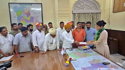 Jodhpur News: 36 communities demonstrated in the collectorate regarding the security of Ravindra Bhati.