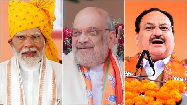 पीएम मोदी, गृह मंत्री शाह और भाजपा अध्यक्ष जेपी नड्डा (फाइल)