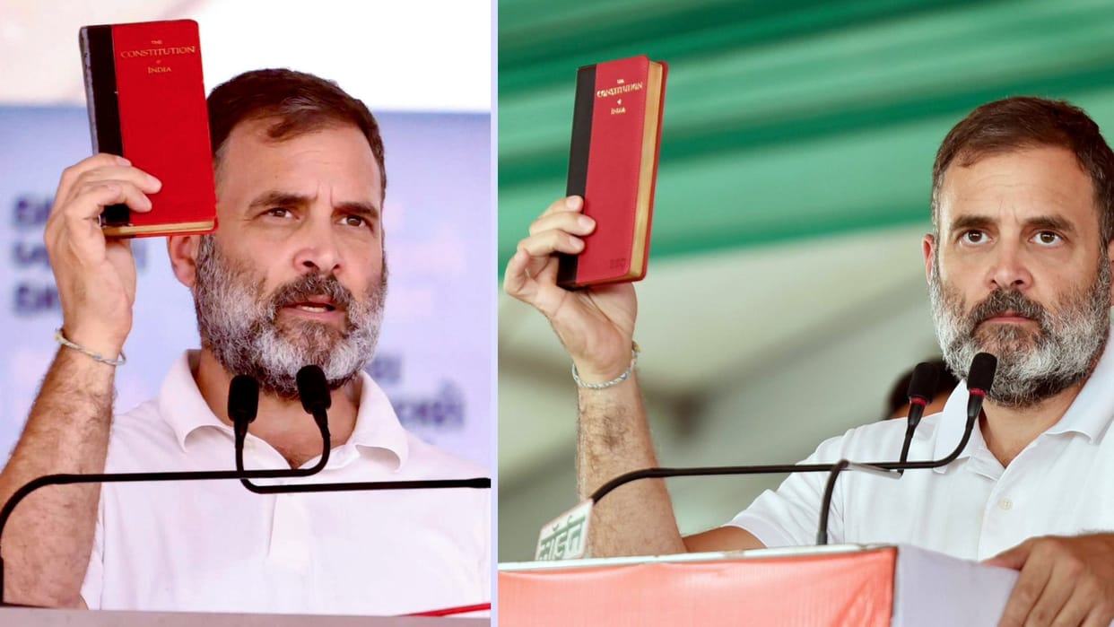 Rahul gandhi asks candidates to carry copy of Constitution to public meetings lok sabha election