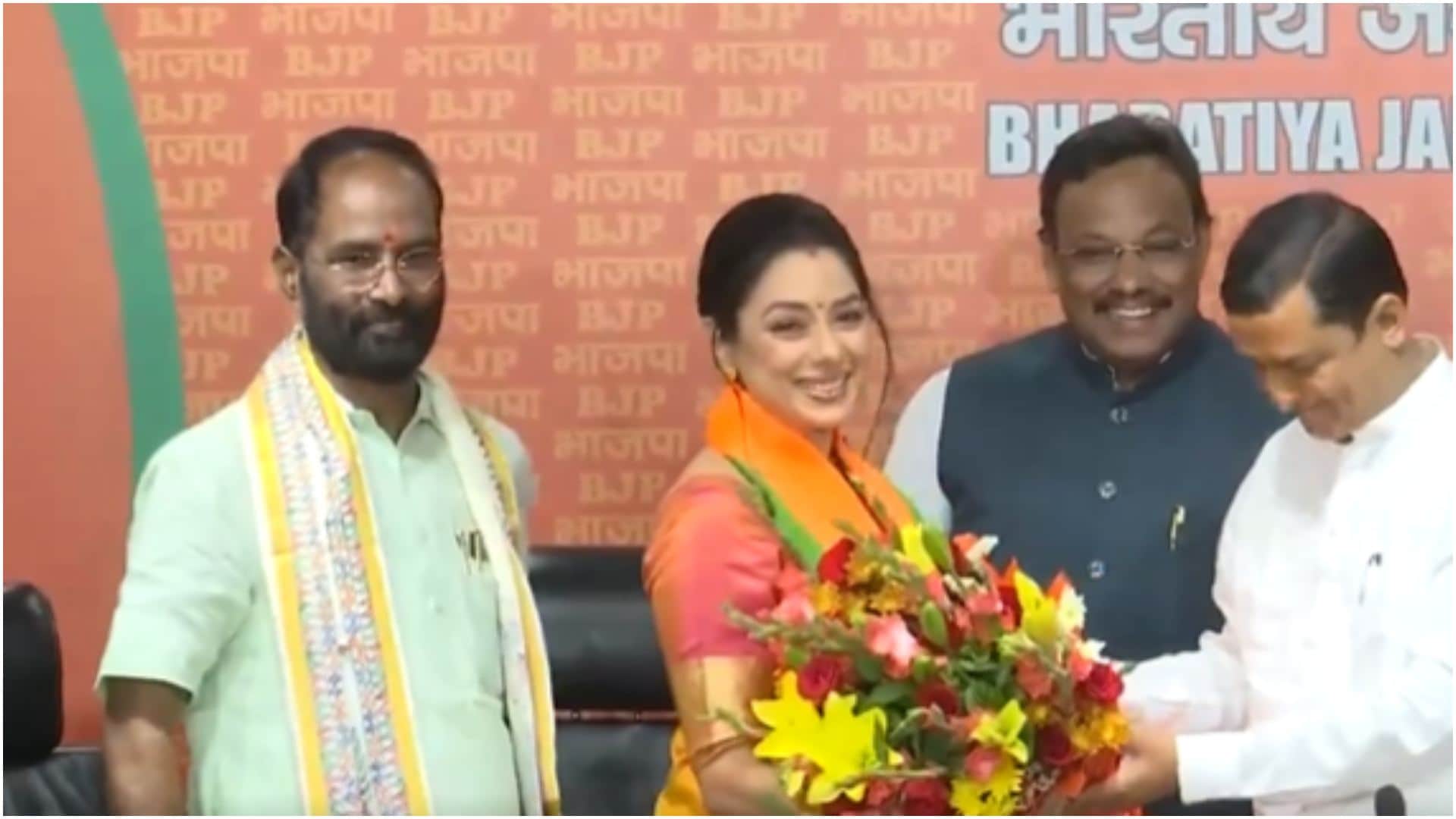 Anupama Show Fame Actress Rupali Ganguly joins BJP at the party headquarters in Delhi