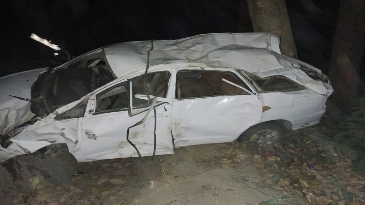 three women died in road accident in Pilibhit Forest