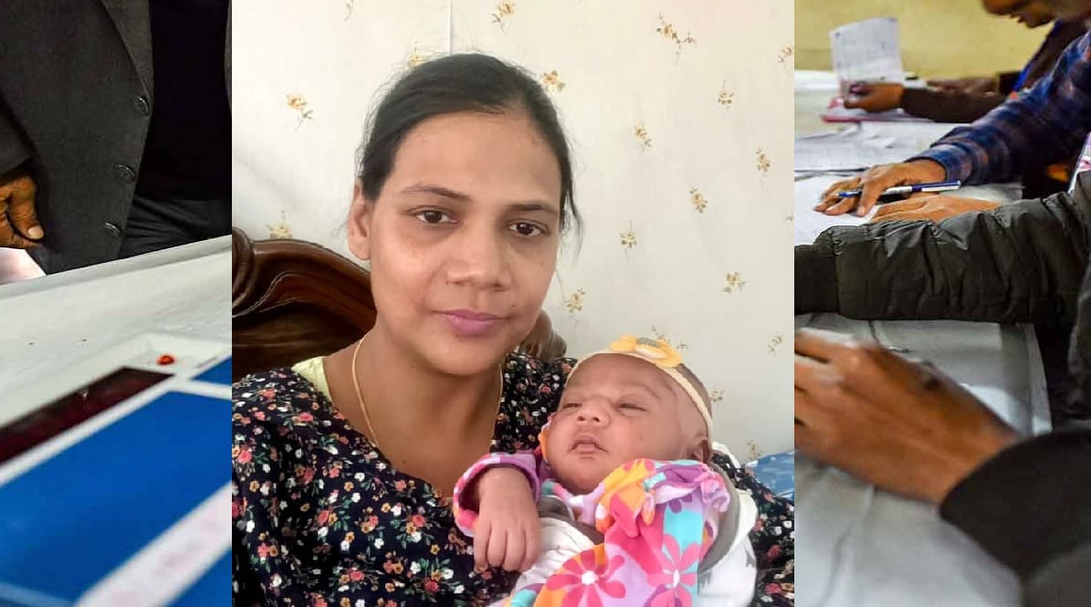 Nine months pregnant woman made second polling officer, gave birth to child before training