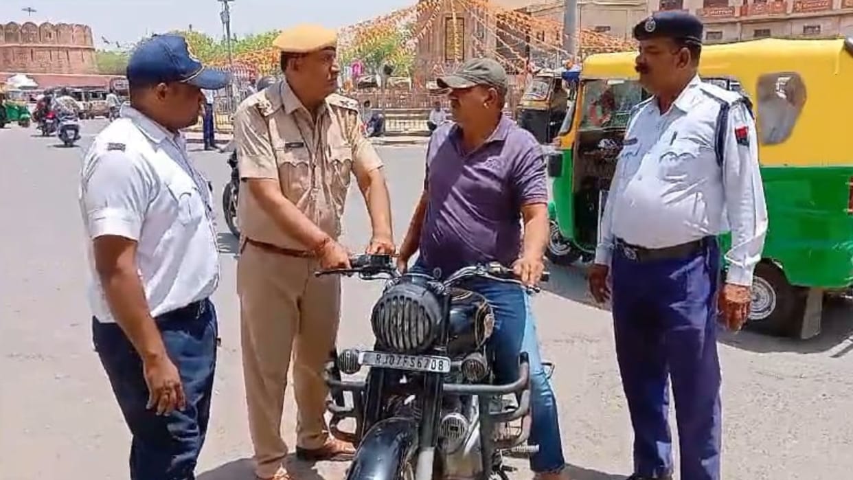 Traffic police became strict on bullets by installing modified silencers