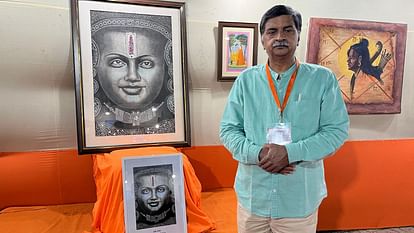 चित्रकार गणेशन ने 14 घंटे में बनाई भगवान राम की आकर्षक पेंटिंग