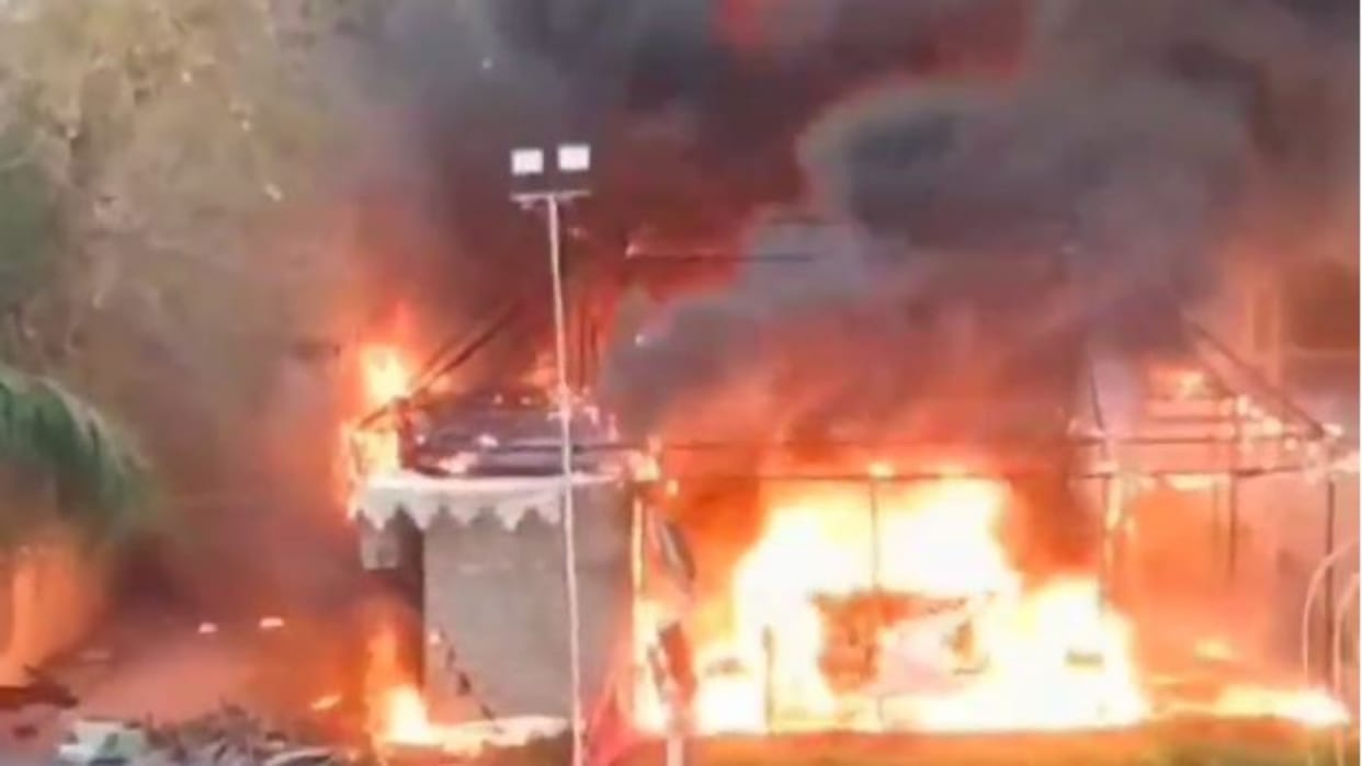 Bundi News: Tent caught fire due to AC compressor burst in Marriage Garden, elderly man burnt to death