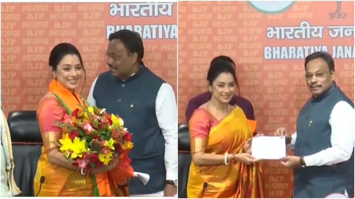 Anupama Show Fame Actress Rupali Ganguly joins BJP at the party headquarters in Delhi