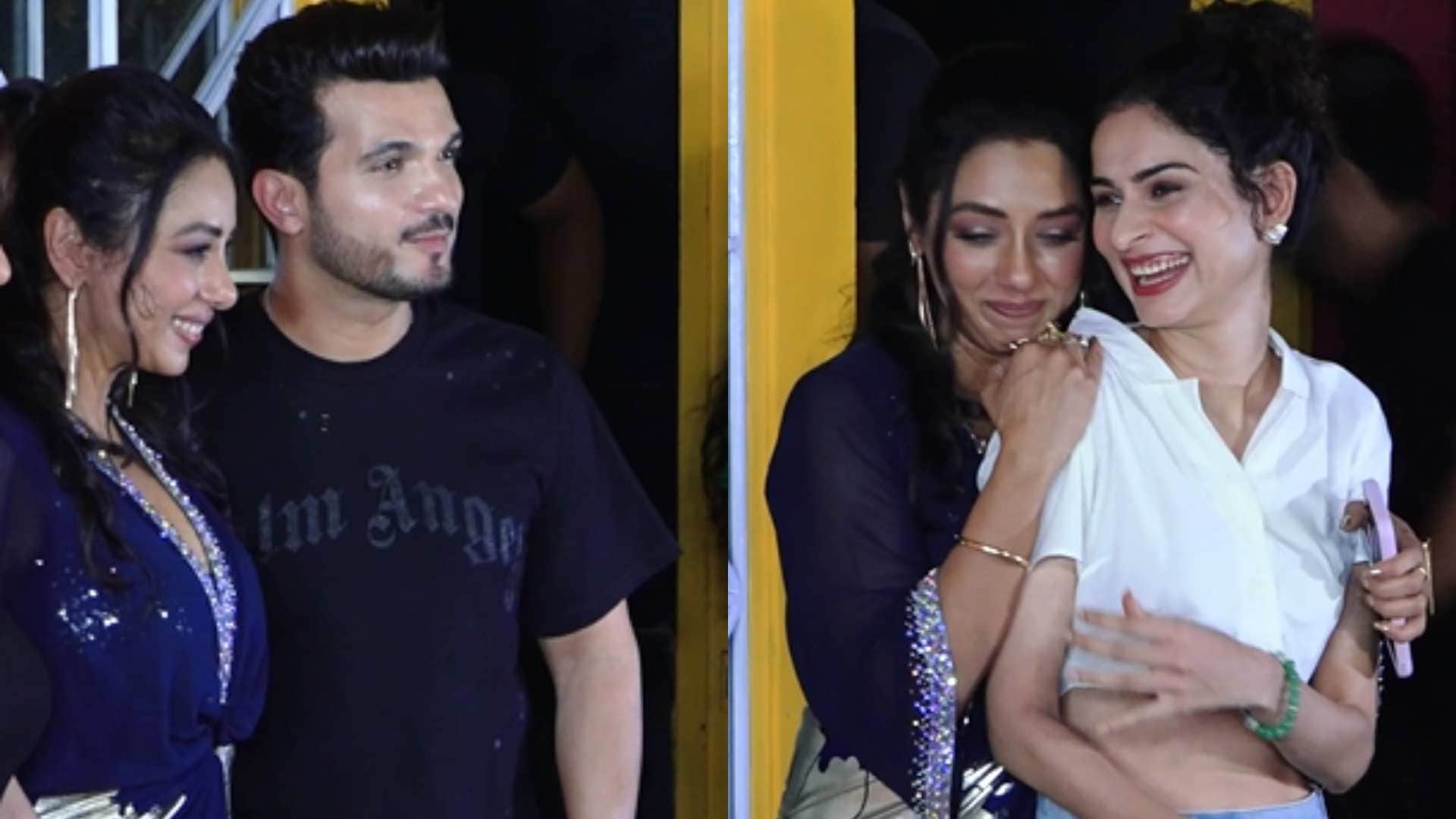 Rupali Ganguly post birthday party rajan shahi Sumona Chakravarti Delnaz Irani arjun bijlani In limelight