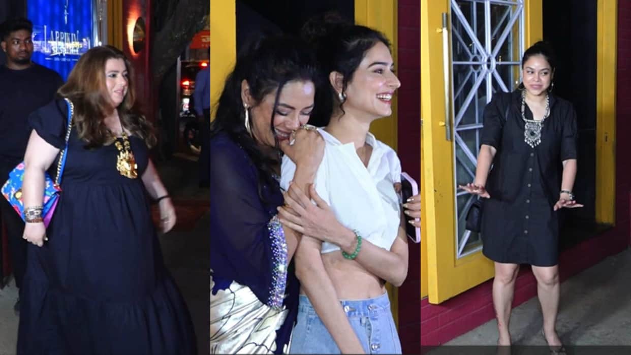 Rupali Ganguly post birthday party rajan shahi Sumona Chakravarti Delnaz Irani arjun bijlani In limelight